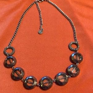 Fashion necklace featuring Smokey gray beads